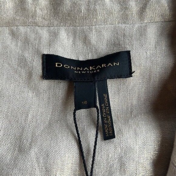 Donna Karan “Urban Safari” Linen Top - NWT! - Picture 8 of 12